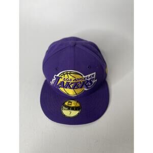 Hat NBA Los Angeles Lakers Purple Size 7 Fitted Cap Sports Apparel Wear